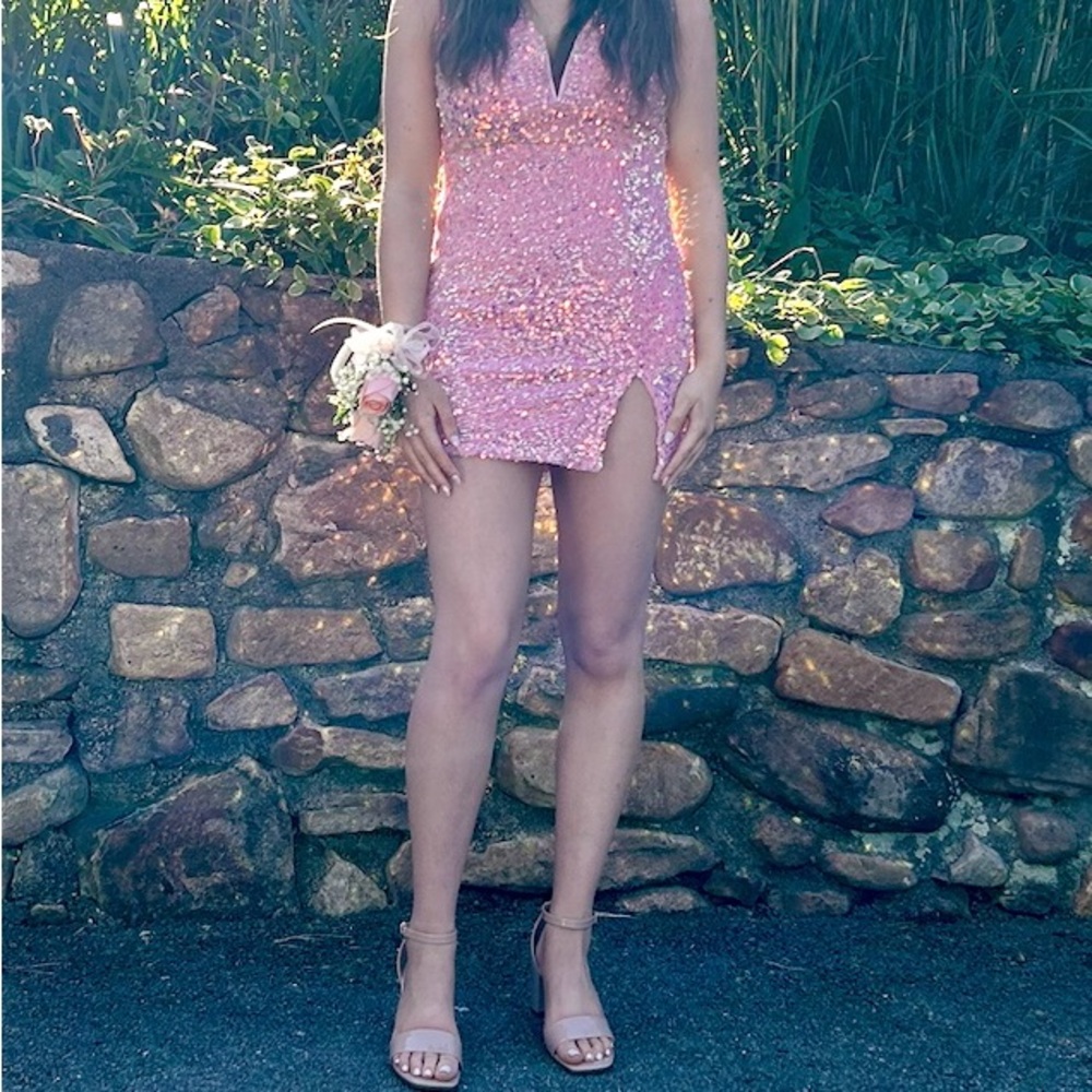 Lucy in the Sky Pink Sequin Mini Dress
